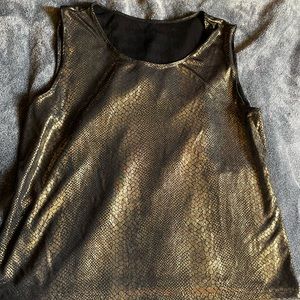 Metallic gold tank top